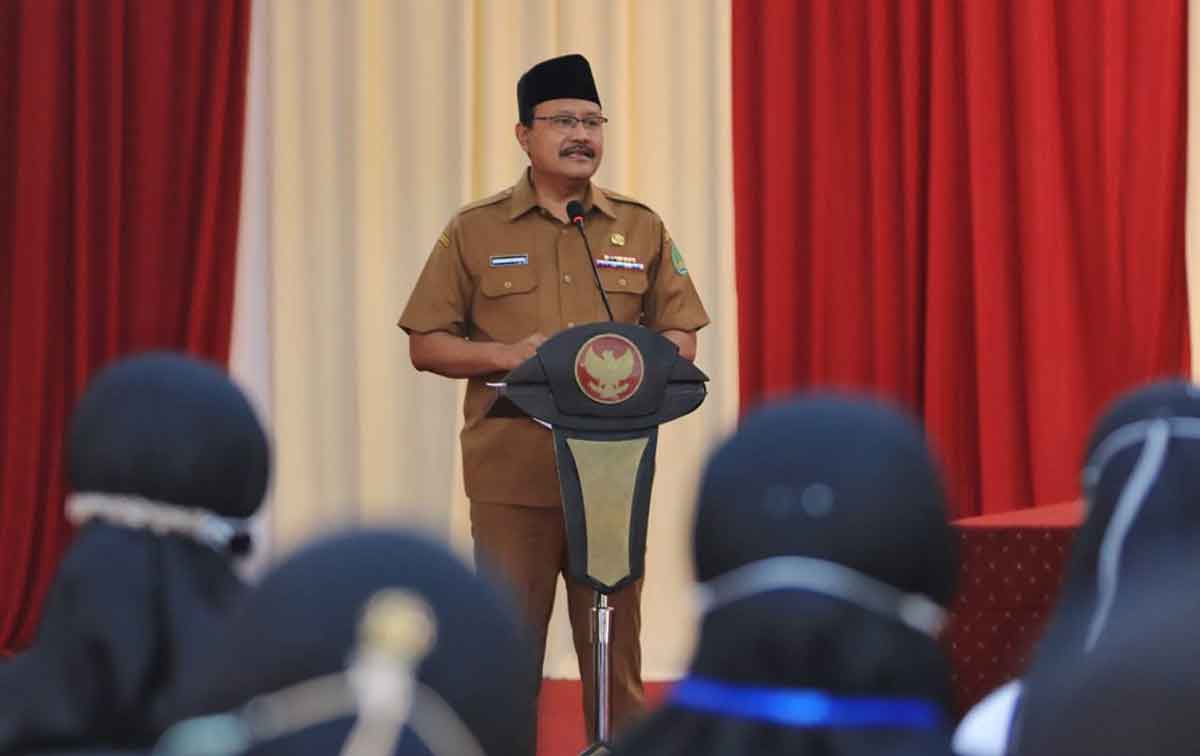 Wali Kota Pasuruan, Saifullah Yusuf atau yang akrab disapa Gus Ipul, saat memberi sambutan.