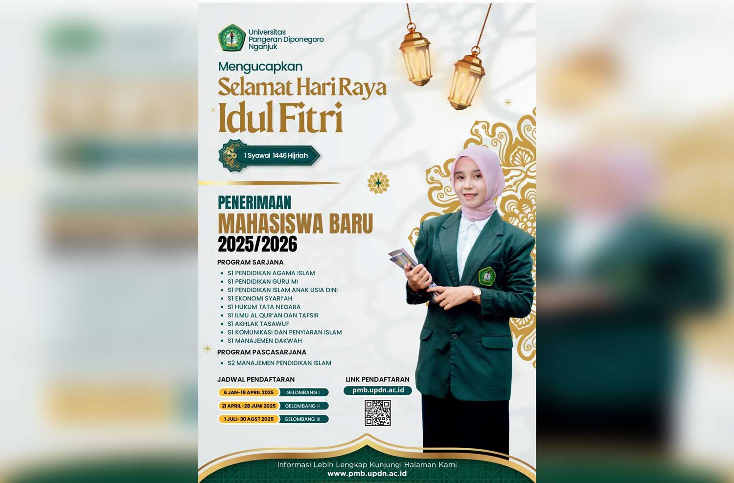 Universitas Pangeran Diponegoro Nganjuk Mengucapkan Selamat Hari Raya Idul Fitri 1446 H