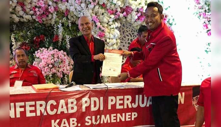 Achmad Fauzi Ketua DPC PDIP Kabupaten Sumenep masa bhakti 2019-2024.