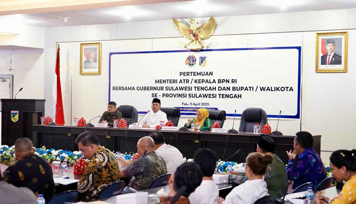 Menteri ATR/BPN Sebut Ada 1,1 Juta Hektare Tanah di Sulteng yang Bisa Diberdayakan untuk Masyarakat