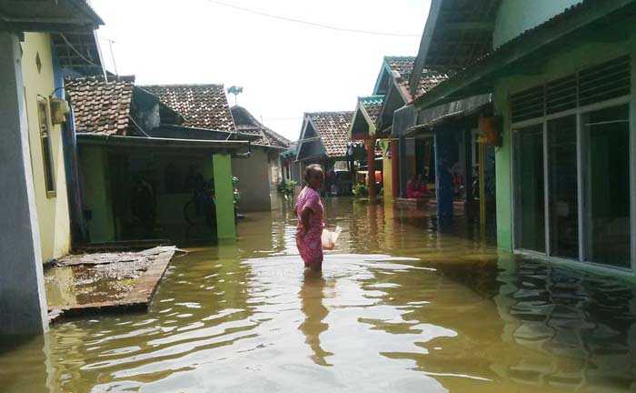 Banjir yang menggenangi kawasan Kedungringin dan Kedungboto, Kecamatan Beji, Kabupaten Pasuruan itu ketinggiannya sampai di atas lutut orang dewasa.