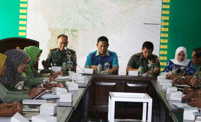 Suasana rakor LTT yang digelar di Makodim Ponorogo