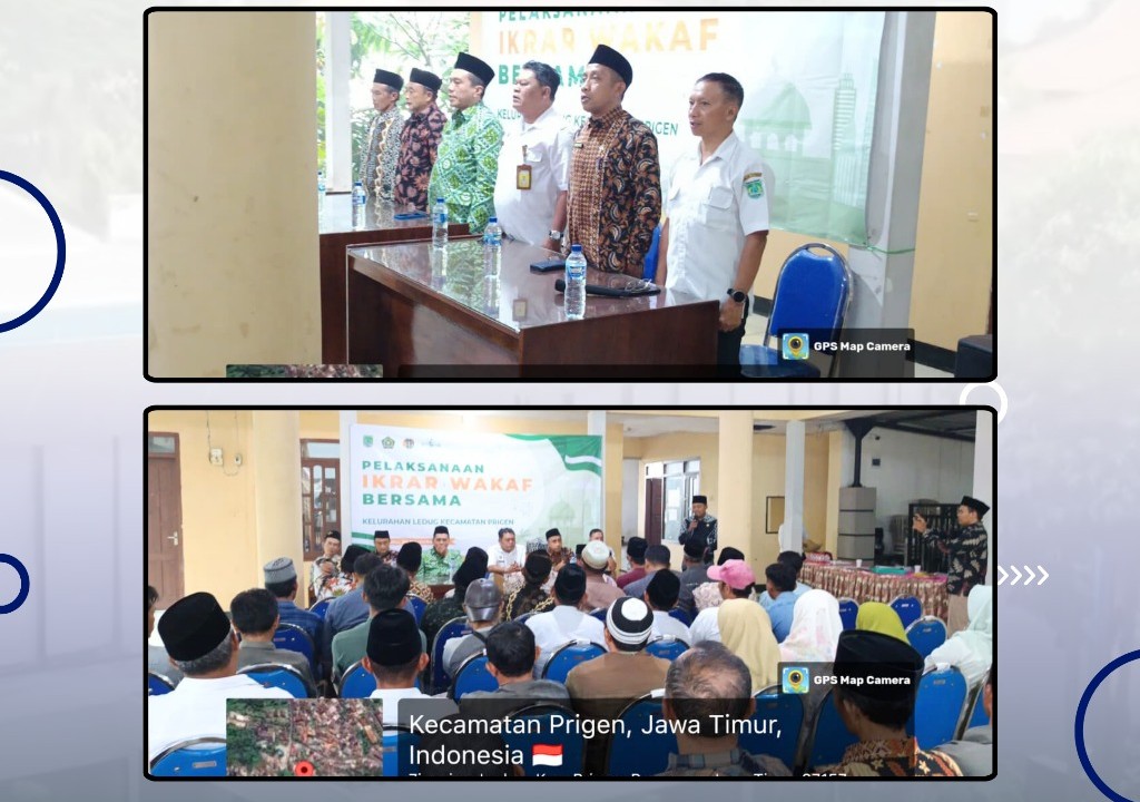 Tim Percepatan Sertifikasi Kantah Pasuruan Pimpin Kegiatan Ikrar Akta Wakaf Serentak di Desa Ledug