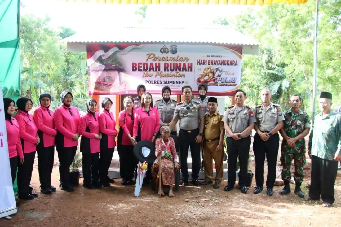 Sambut Hari Bhayangkara ke-80, Polres Sumenep Resmikan Hasil Bedah Rumah Milik Warga
