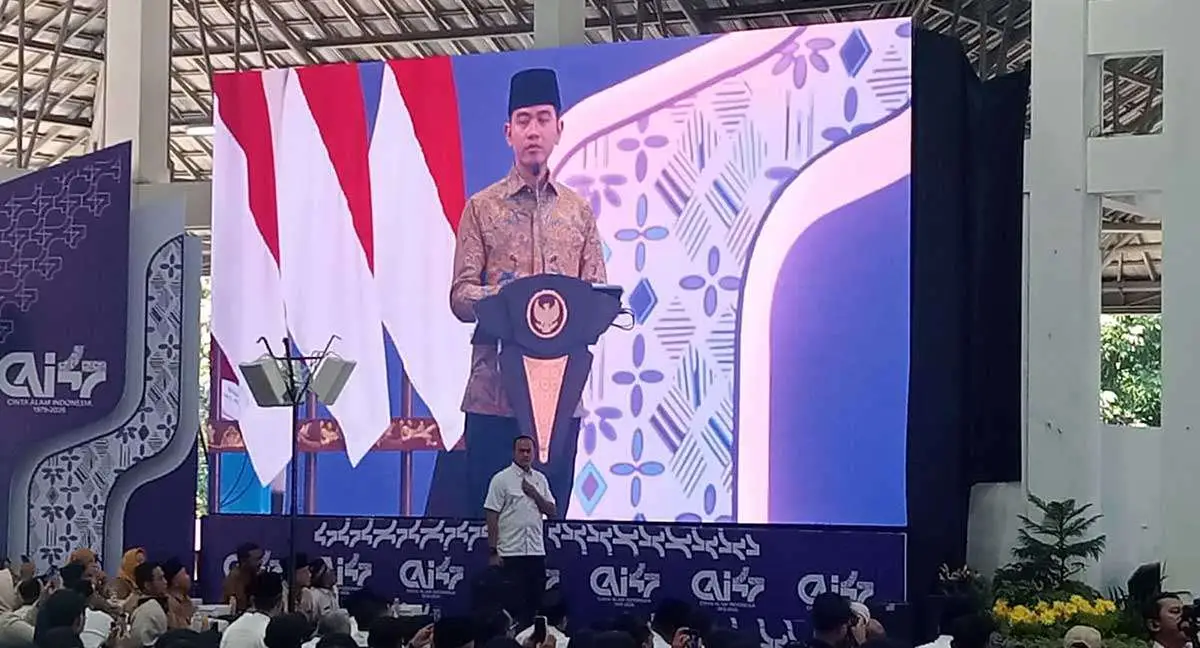Wapres Gibran ketika membuka pelaksanaan Permata CAI ke-47 di Jombang.
