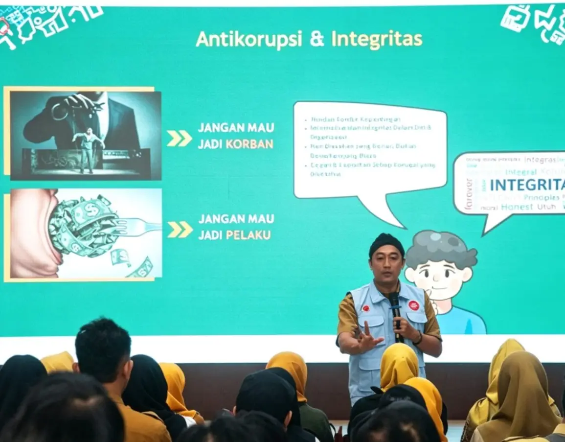 Kegiatan sosialisasi penguatan integritas, budaya anti korupsi, dan pencegahan gratifikasi yang ditujukan khusus bagi seluruh PPPK Paruh Waktu Pemkot batu
