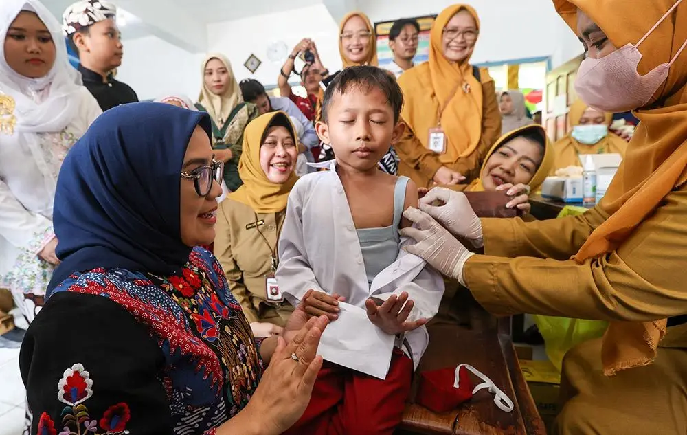 Dok. Kegiatan Bulan Imunisasi Anak Sekolah. Foto: Hms