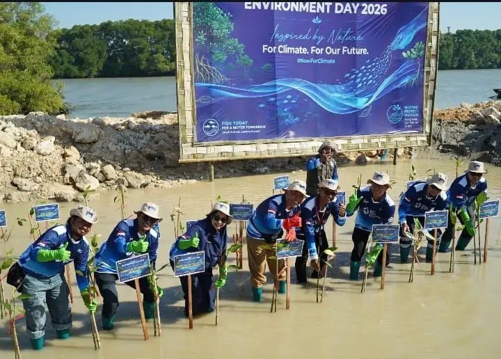 JIIPE Perkuat Tata Kelola Lingkungan, Tanam 1.000 Mangrove dan Tebar Benih Ikan 