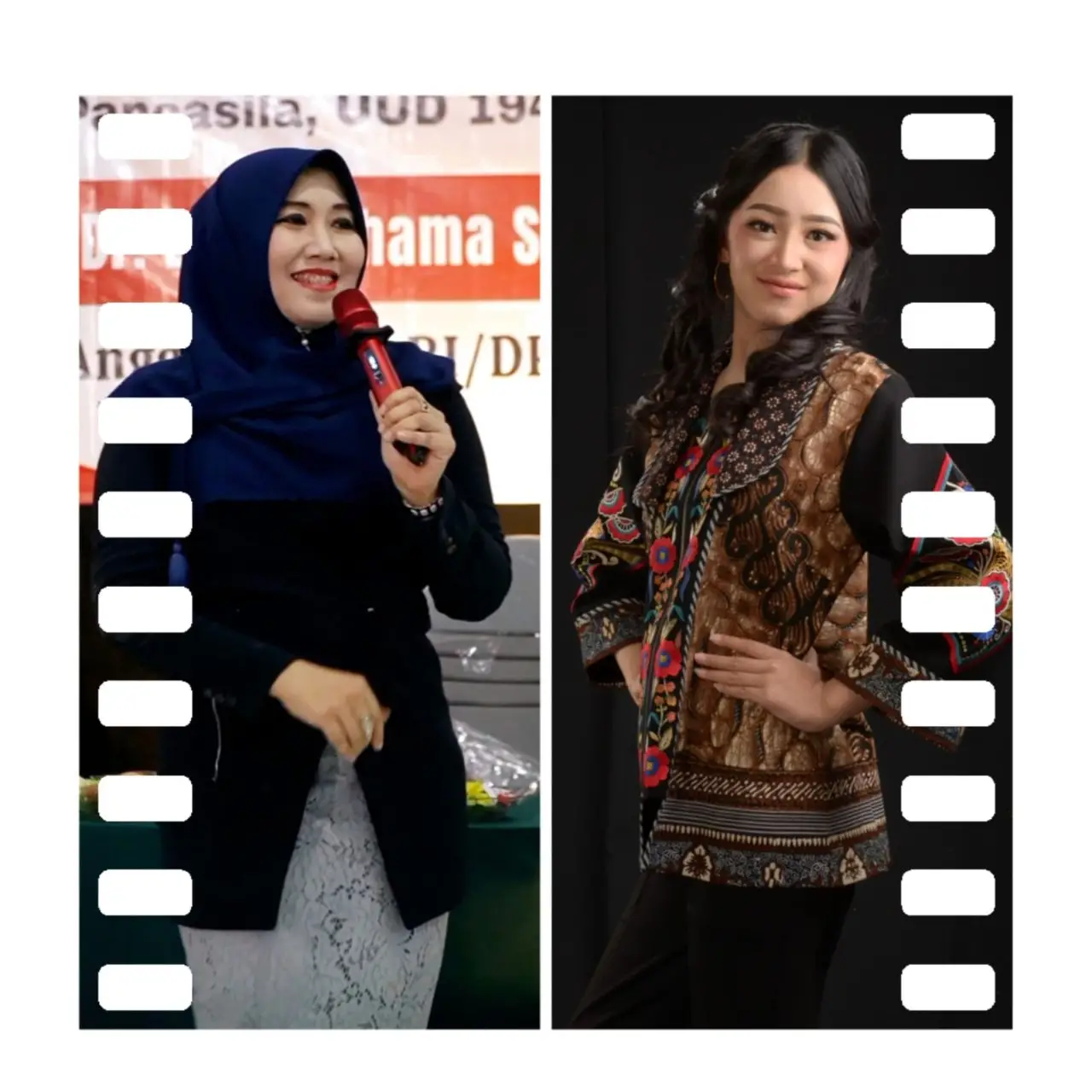 Lia Istiffhama (kiri) dan Ratu Ayu Mirza