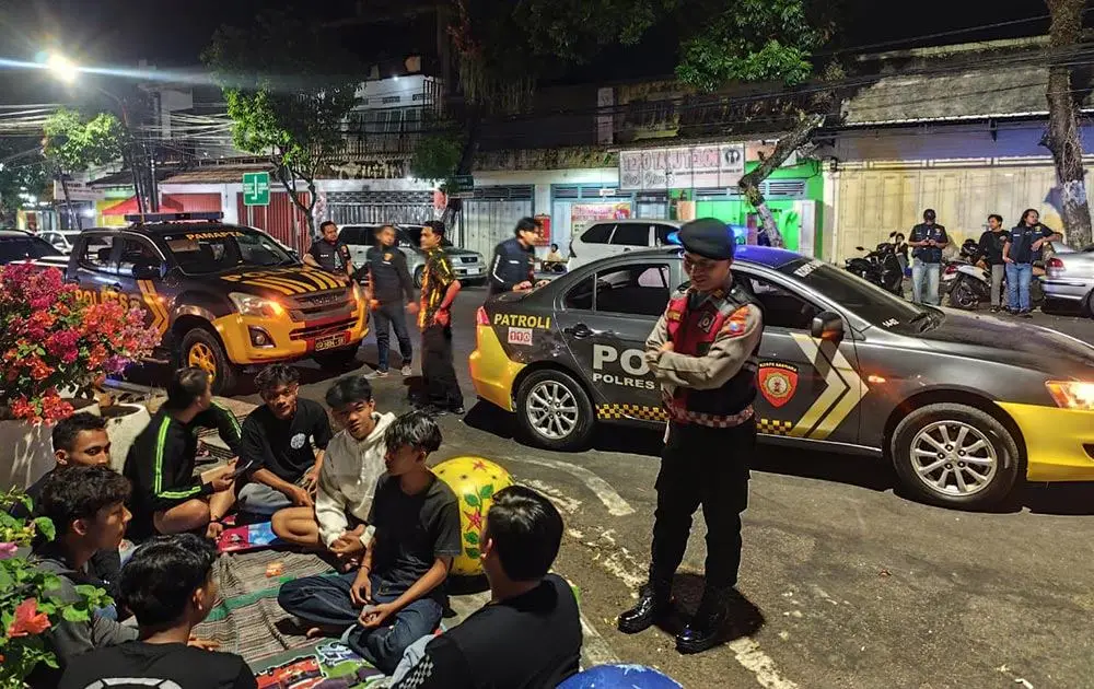Patroli malam skala besar di wilayah Kabupaten Magetan. Foto: ANTON/HB
