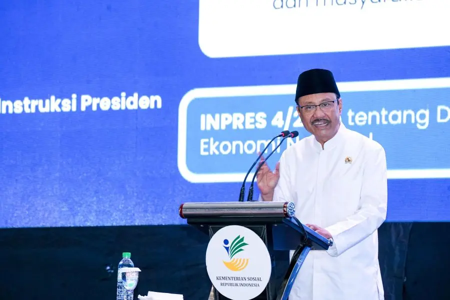 Mensos Gus Ipul saat memberi sambutan.