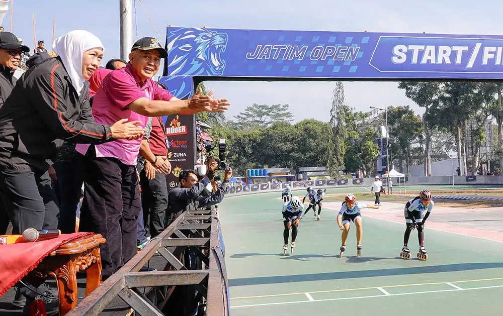 Diikuti 2.436 Atlet se-Indonesia, Gubernur Khofifah Resmi Buka Kejurnas Sepatu Roda Jatim Open I