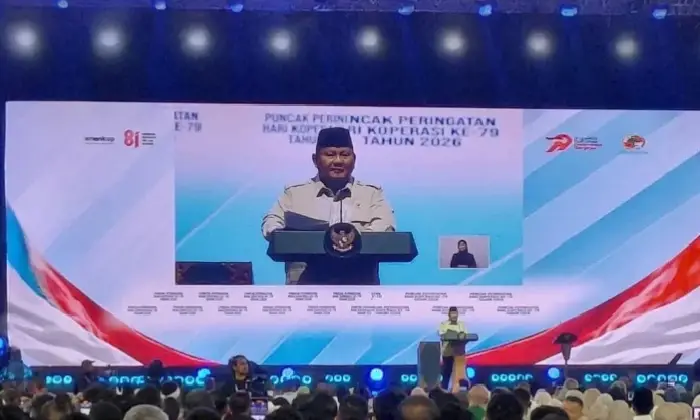 Prabowo berbicara di puncak Hari Koperasi