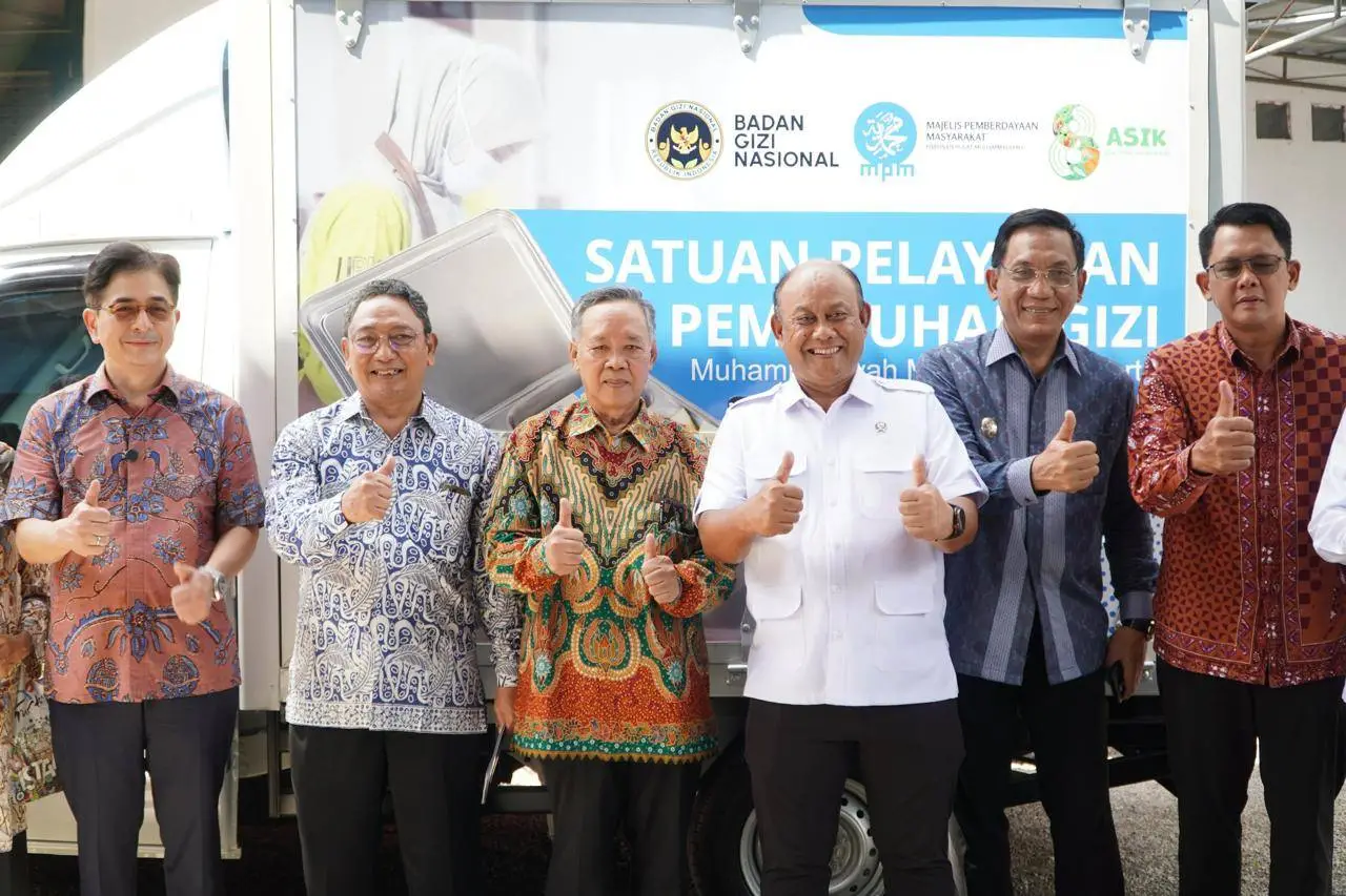 Dadan Hindayana dalam acara peresmian SPPG Muhammadiyah se-Indonesia di PCM Minggir, Sleman, Yogyakarta (16/7/2025). Foto: Suara Muhammadiyah