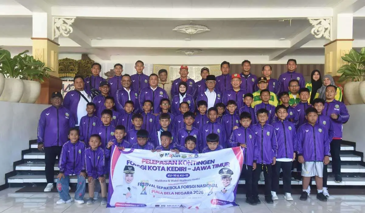 Lepas Tim Forsgi ke Piala Bela Negara 2026, Wali Kota Kediri Tekankan Sportivitas dan Kejujuran