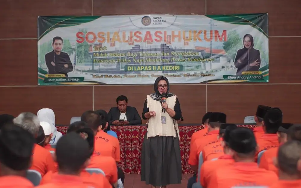 Kerja Sama dengan LBH Progresif, Lapas Kediri Beri Edukasi dan Pendampingan Hukum Bagi 103 Tahanan