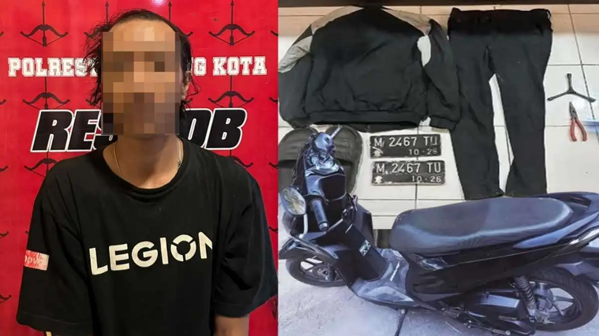 Polresta Malang Kota Tangkap Pelaku Curanmor di Rumah Kos