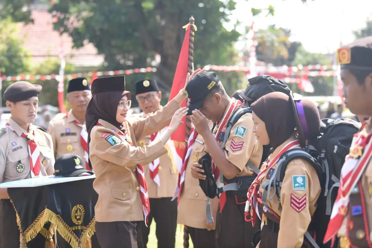Vinanda  Lepas Kontingen ke Jamnas XII, Kota Kediri Ikut Sertakan Pramuka Berkebutuhan Khusus