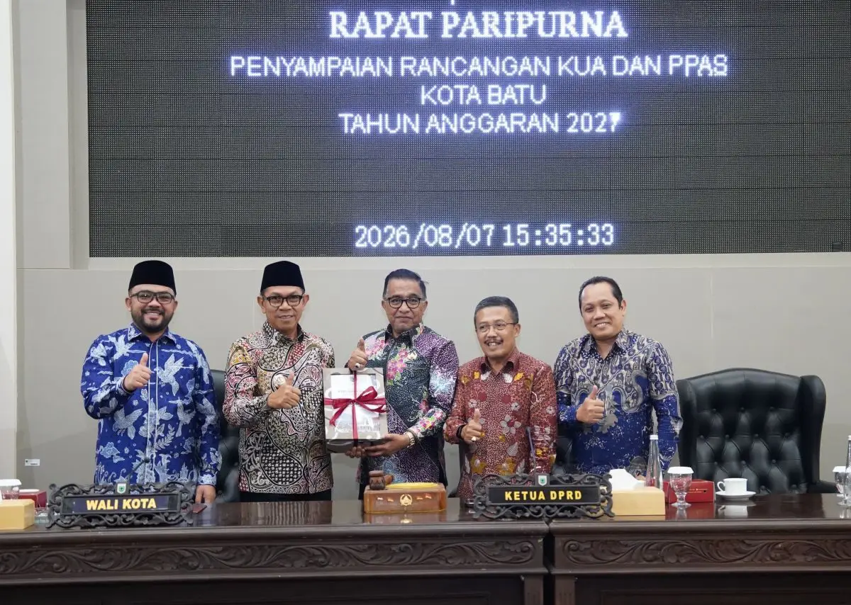 Wali Kota Batu Sampaikan Rancangan KUA-PPAS 2027, Belanja Diproyeksi Rp1,05 Triliun