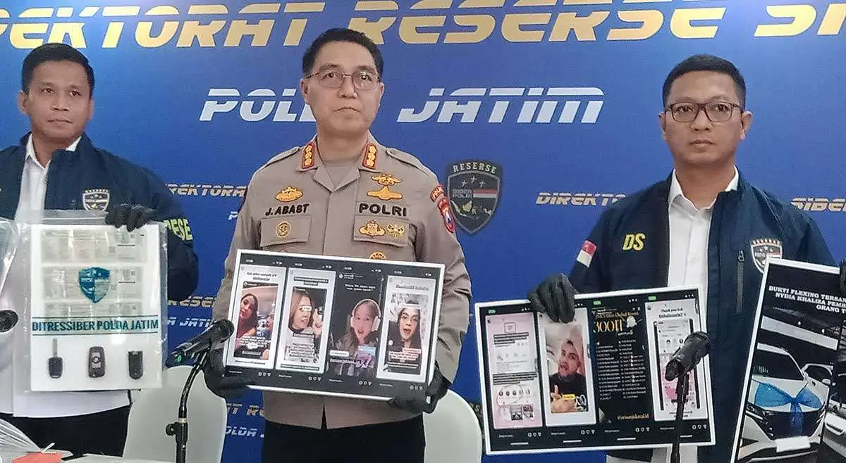 Polda Jatim Bongkar Penipuan Arisan Online Libatkan Selebgram