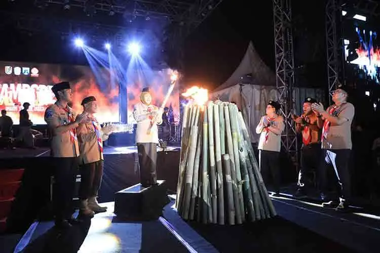 Khofifah Ajak Pramuka Jatim Jadi Penggerak Swasembada Pangan