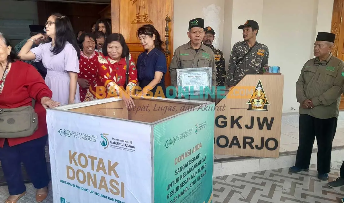 Gereja di Sidoarjo Donasi untuk Muktamar ke-35 NU