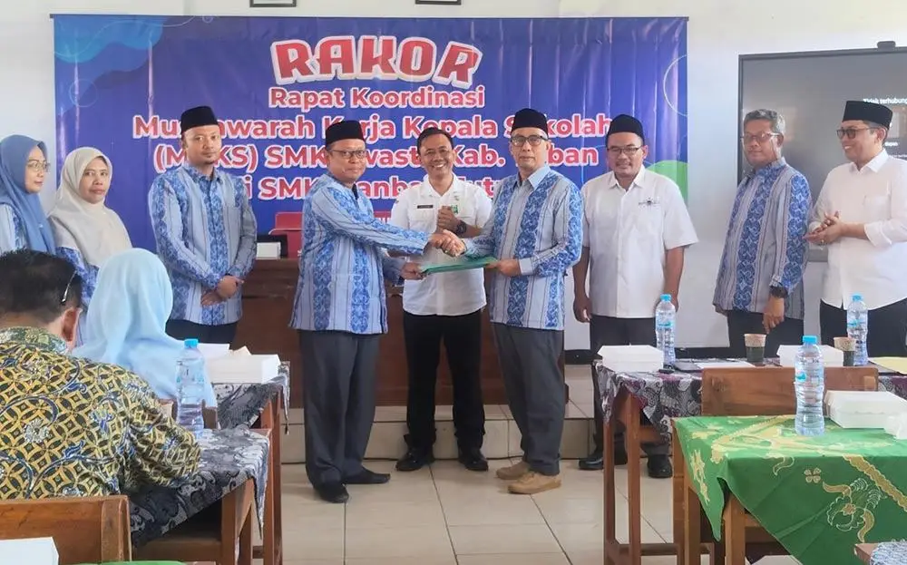Rakor, MKKS SMK Swasta Tuban Siap Tingkatkan Mutu Pendidikan Vokasi dan Perluas Akses Kerja