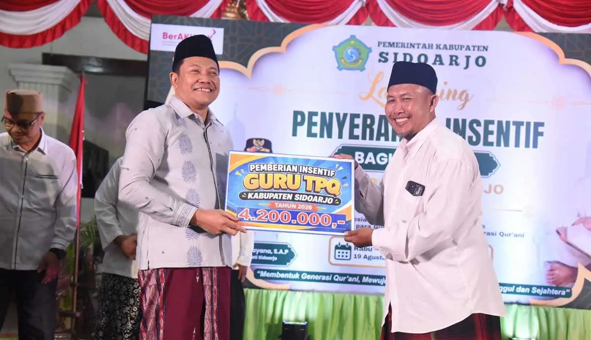 Pemkab Sidoarjo Kucurkan Rp23 Miliar Insentif untuk 5.500 Guru TPQ