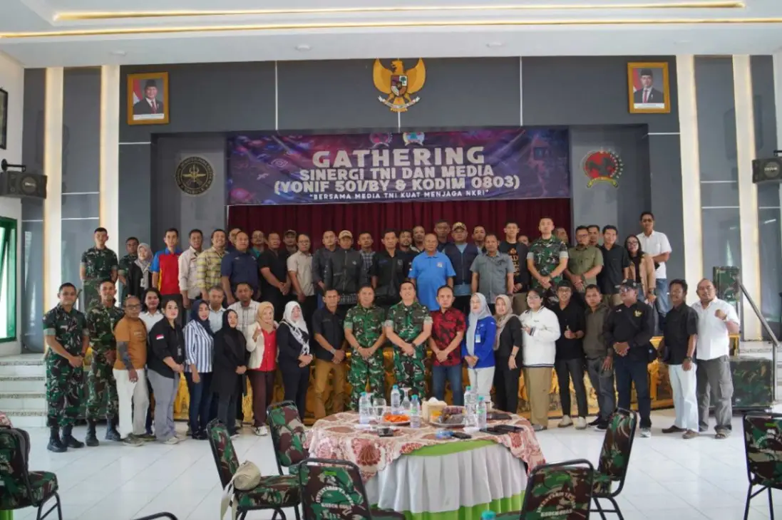 Yonif 501 BY dan Kodim Madiun Gelar Media Gathering, Dorong Akurasi Informasi