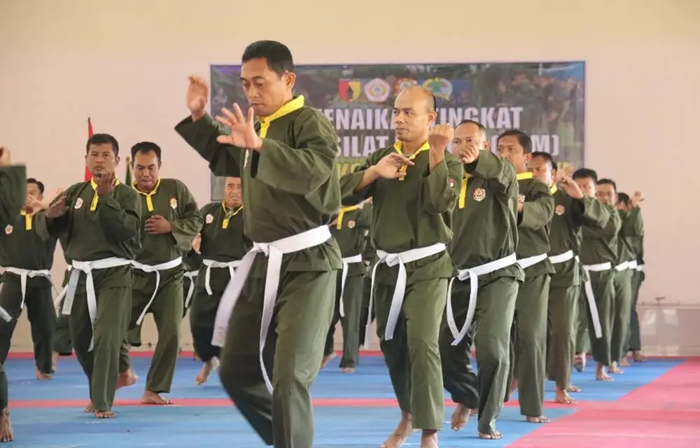 Asah Kemampuan Bela Diri, 256 Prajurit Kodim Ngawi Ikuti Uji Kenaikan Tingkat Pencak Silat Militer