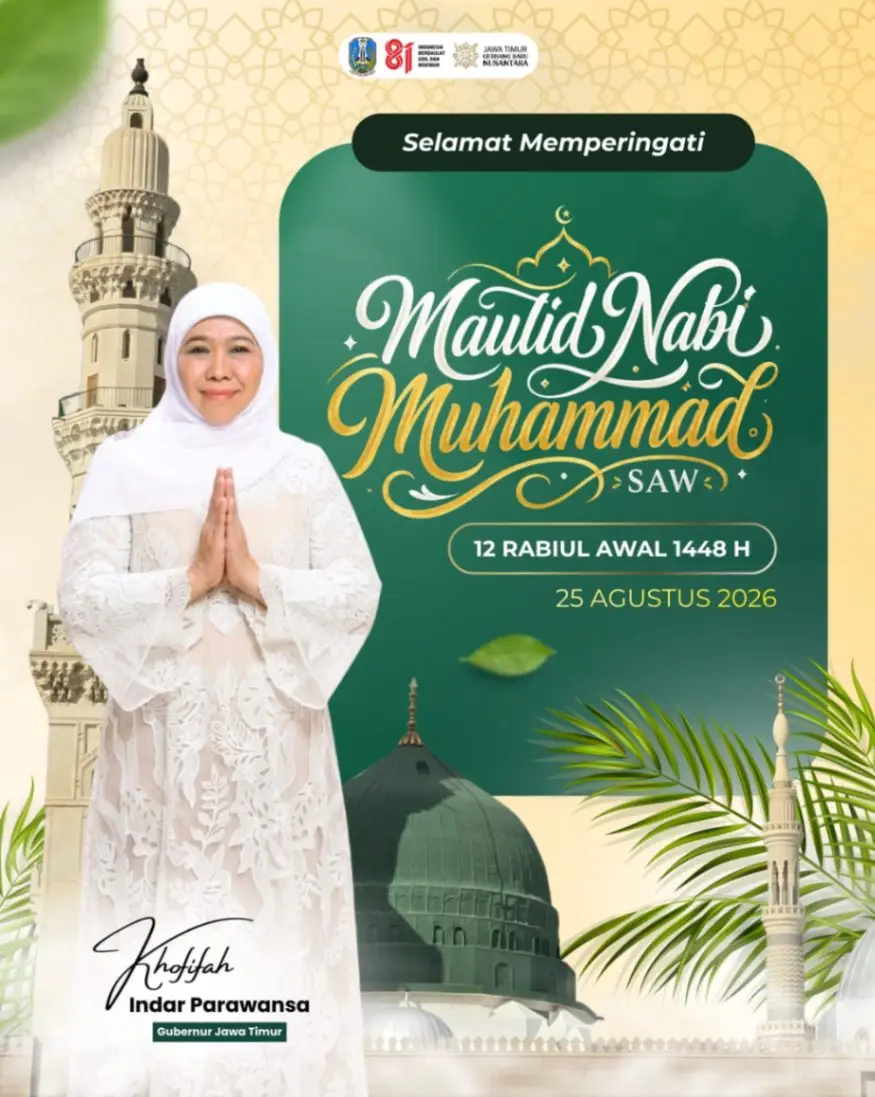 Maulid Nabi, Gubernur Khofifah Ajak Masyarakat Teladani Akhlak Rasulullah di Era Digital
