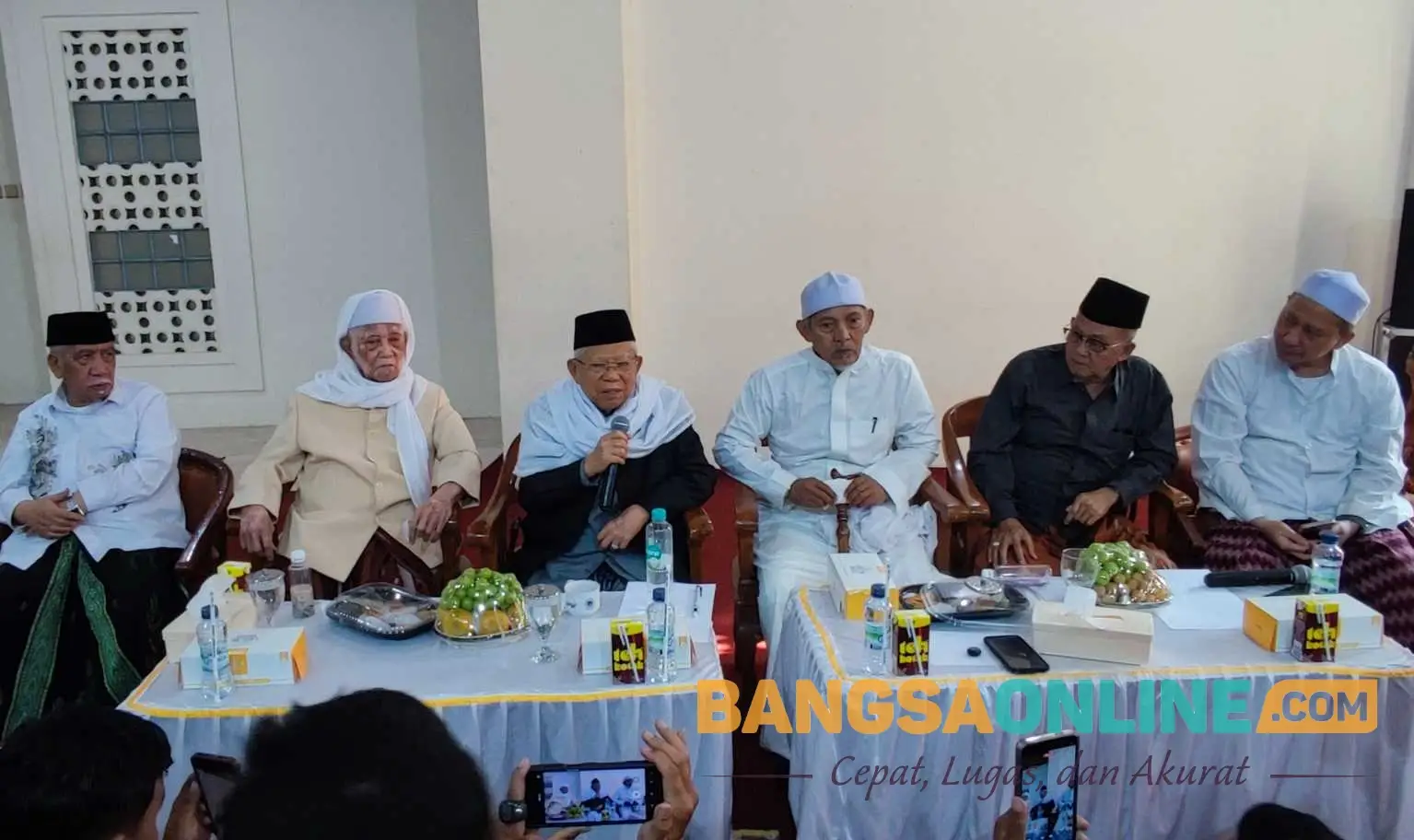 Jelang Muktamar NU, Kiai Ma’ruf Amin di Lirboyo Kediri Serukan Tolak Politik Uang dan Intervensi