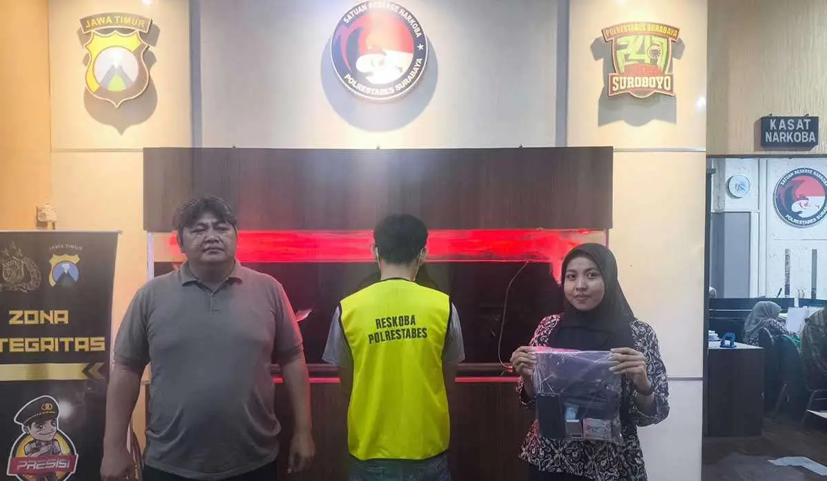 Satresnarkoba Polrestabes Surabaya Ringkus Residivis Sabu