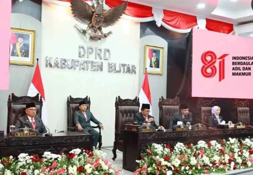 DPRD Kabupaten Blitar Gelar Paripurna, Dengarkan Pidato Kenegaraan Presiden Prabowo
