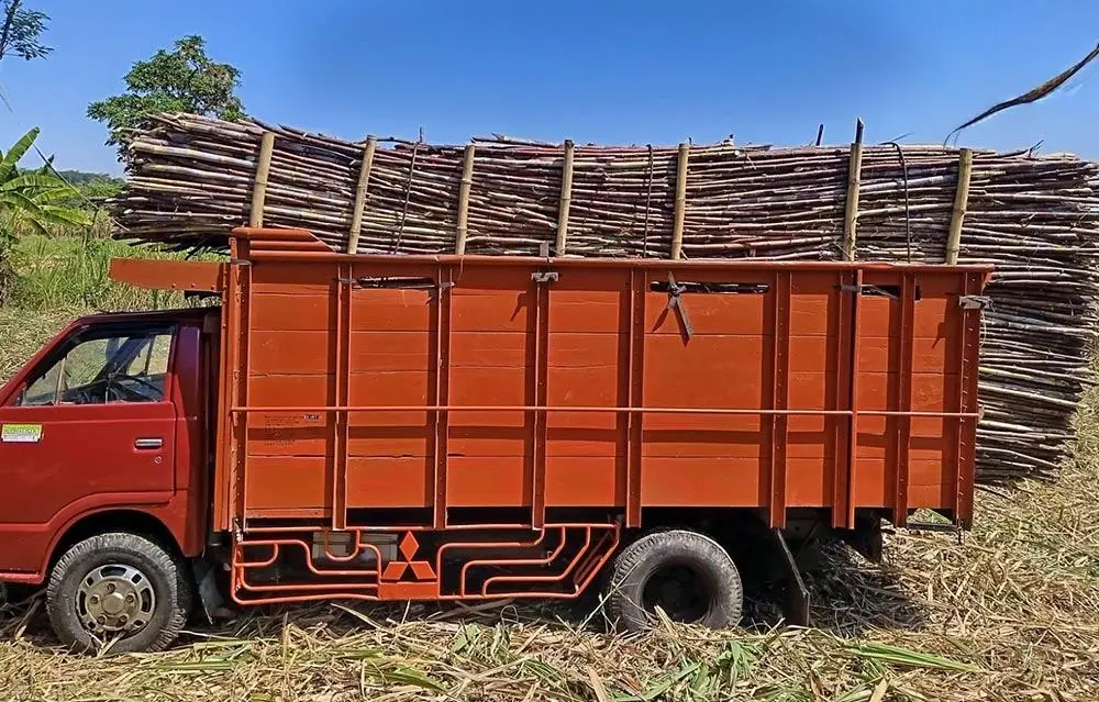 Petani mengirimkan tebu berkualitas MBS ke PG Pradjekan sebagai upaya menjaga hasil panen dan mendukung rendemen yang optimal.