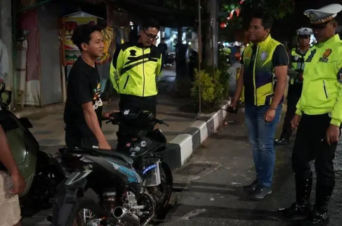 Salah satu motor yang menjadi sasaran operasi Satlantas Polresta Tuban