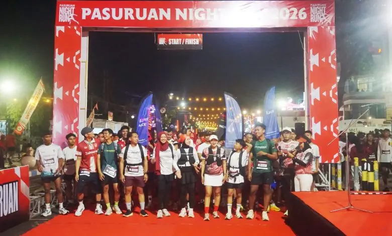 Ribuan Pelari Meriahkan Pasuruan Night Run 2026 Meriah, Ini Pesan Wawali Nawawi