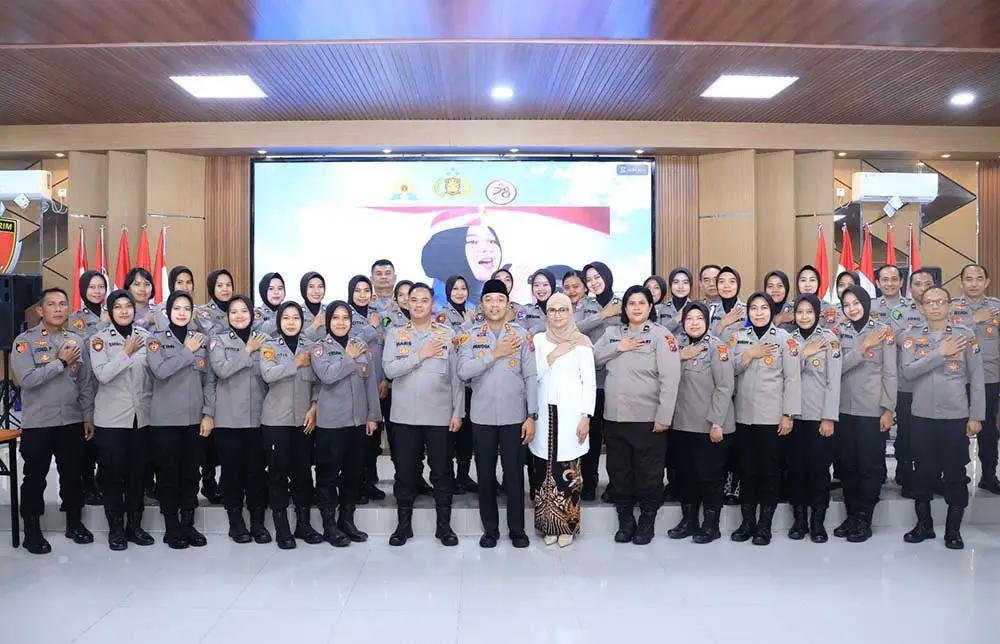 Peringatan Hari Jadi Polwan serentak yang digelar Polres Ngawi.