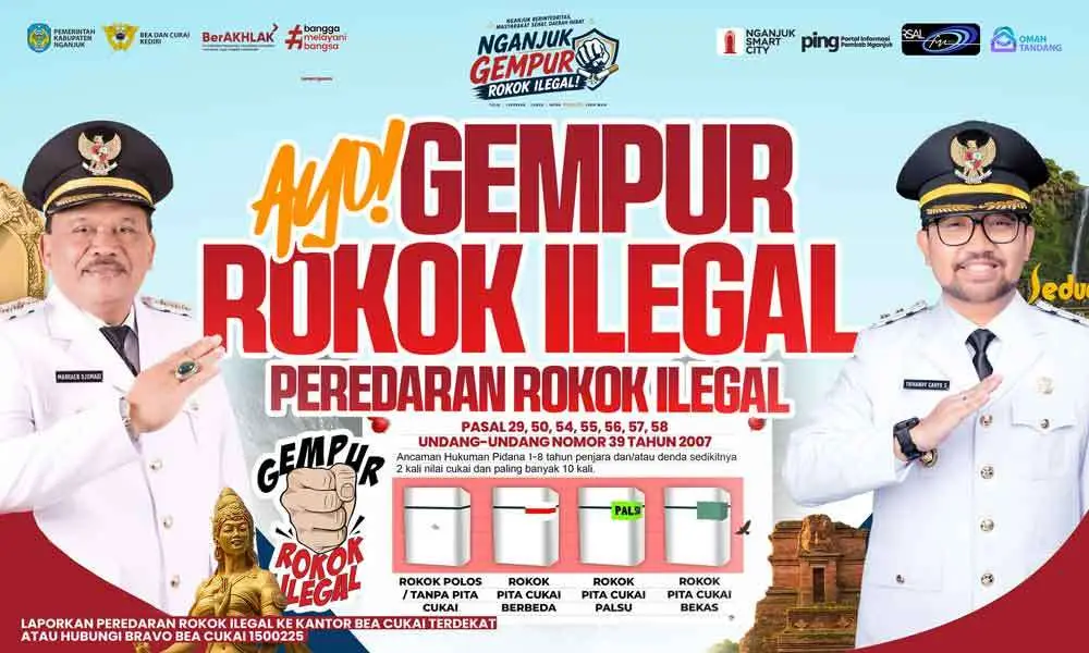 Gempur Rokok Ilegal Nganjuk