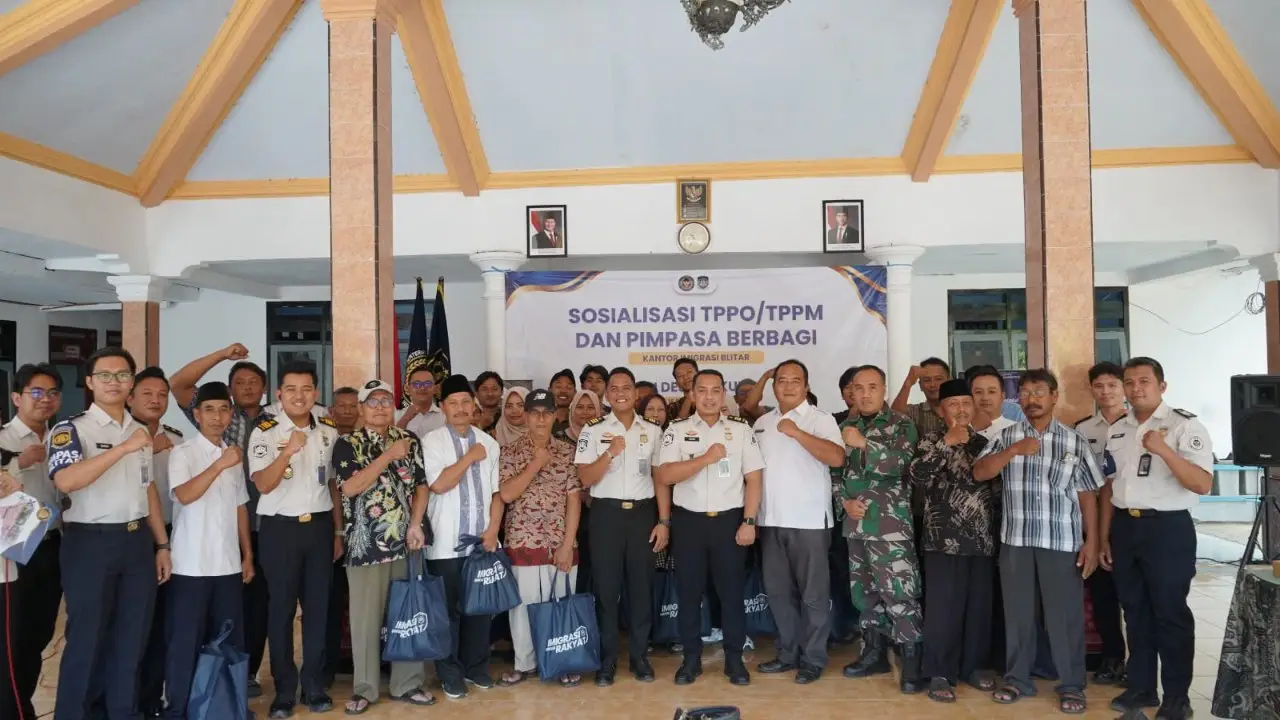 Desa Bakung Jadi Binaan Imigrasi Blitar, Warga Diedukasi Cegah TPPO dan Penyelundupan Migran