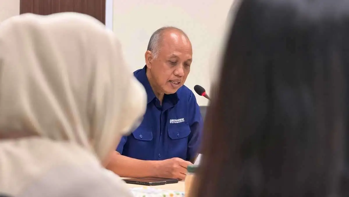 Kepala BPJS Kesehatan Gresik, Janoe Tegoeh Prasetijo, saat pemaparan.