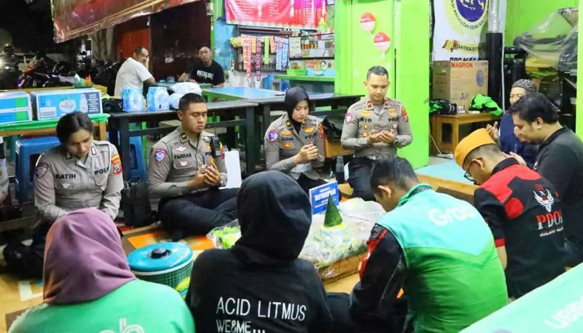 Peringatan HUT Lalu Lintas Bhayangkara ke-71 yang digelar Satlantas Polresta Malang Kota.
