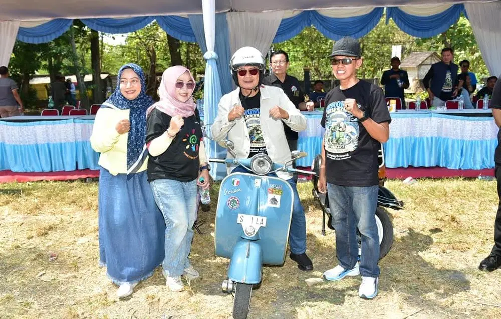 Lamongan Vespa Party 2026, Bupati Lamongan Ajak Scooterist Promosikan Waduk Gondang