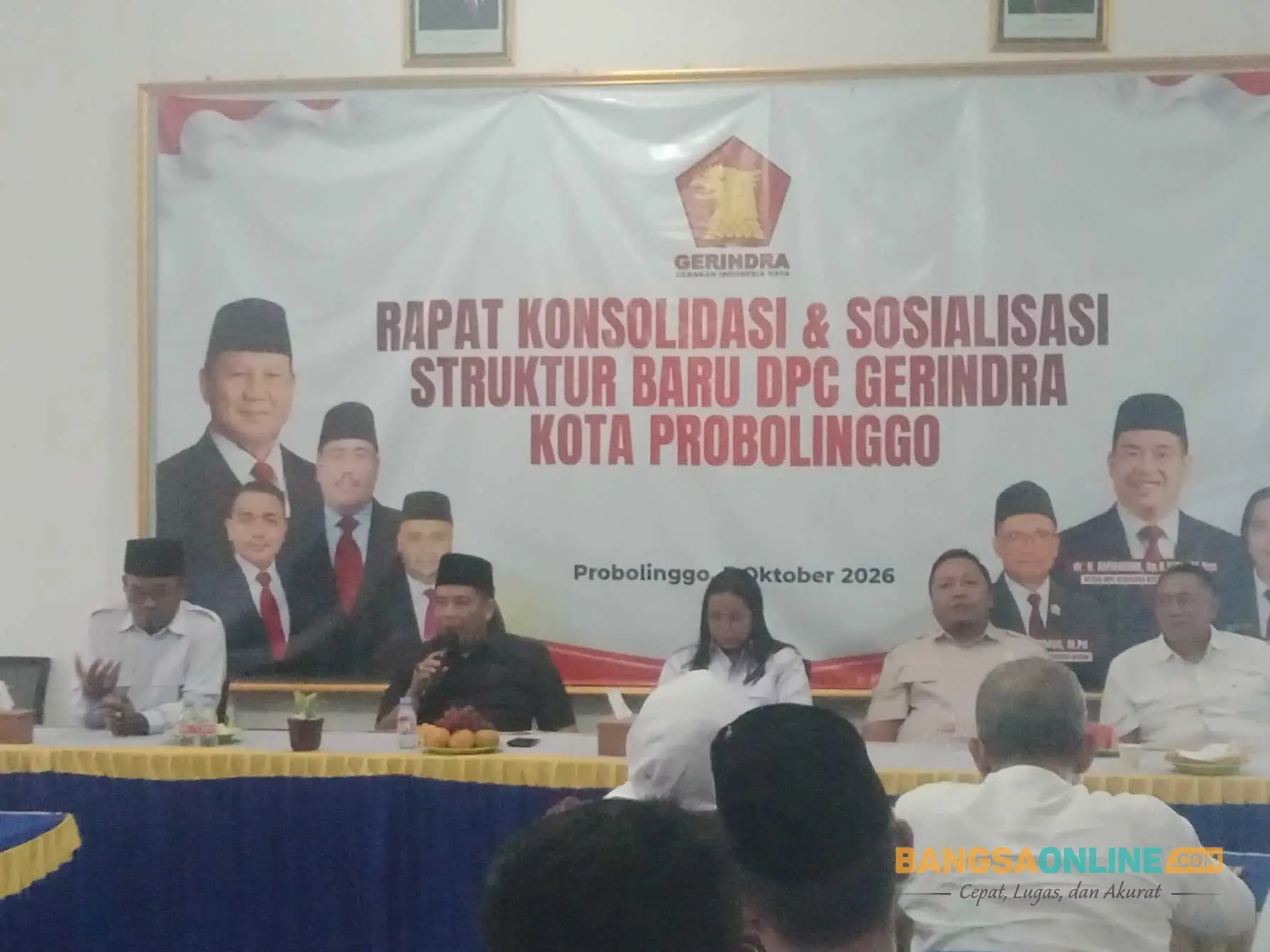 Perubahan Sekretaris Gerindra Kota Probolinggo, Riyadlus Solihin Resmi Gantikan Nur Fathur