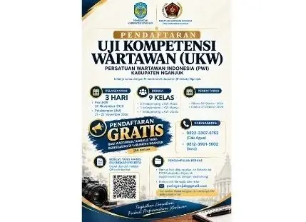 PWI Nganjuk Buka UKW Gratis 2026, Pendaftaran Berakhir 23 Oktober