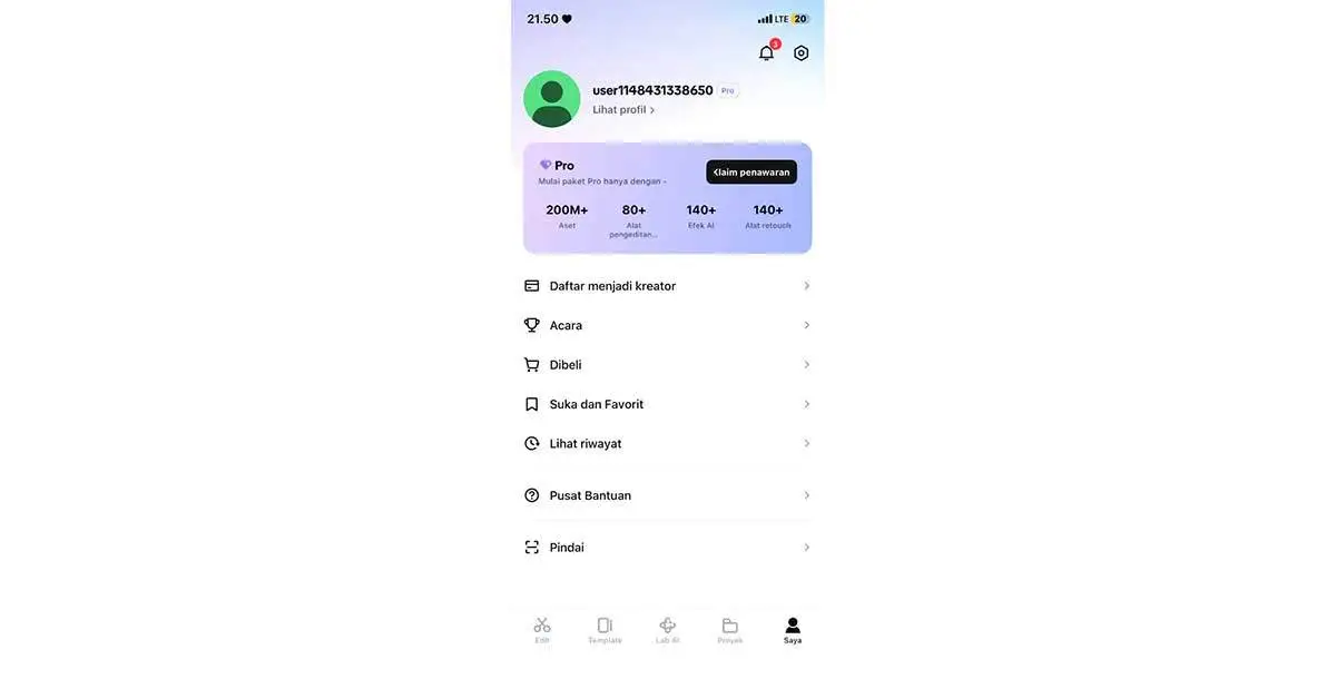 Perbedaan CapCut Standard dan Pro