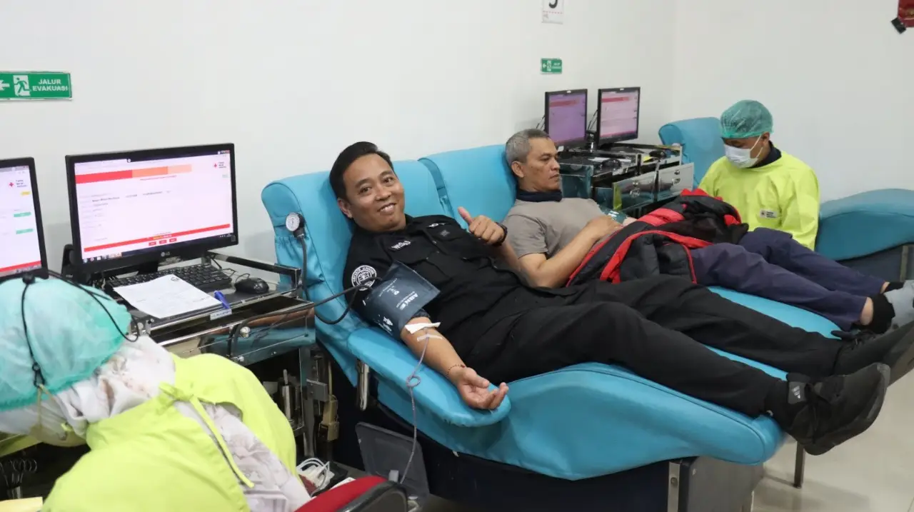 HUT Humas Polri ke-75, Polresta Malang Kota Kumpulkan 67 Kantong Darah dari 87 Pendonor