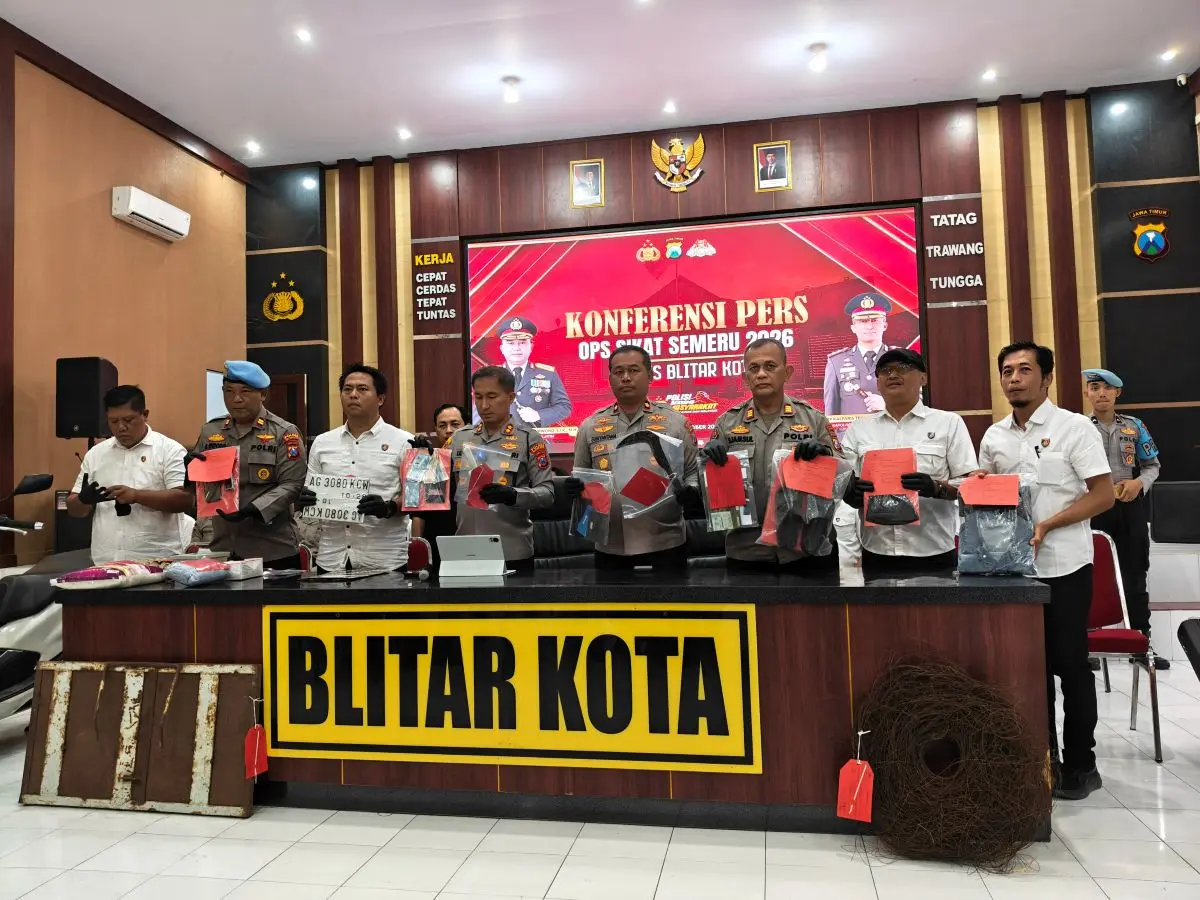 Operasi Sikat Semeru 2026, Polres Blitar Kota Ungkap 15 Kasus Kriminal dan Amankan 17 Tersangka