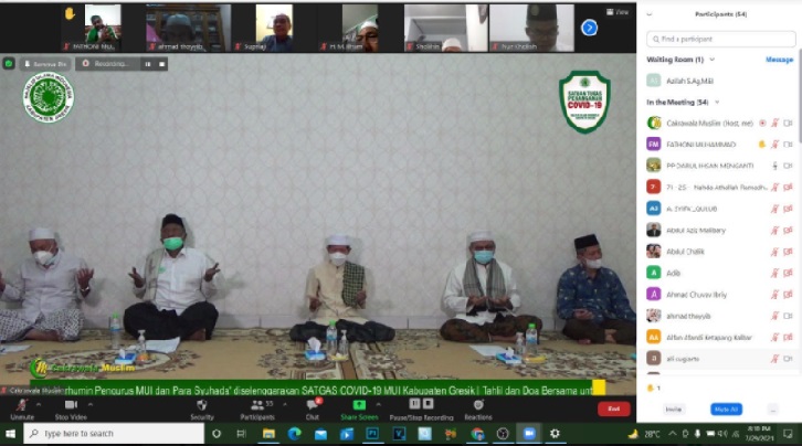 MUI Gresik Gelar Doa Bersama secara Virtual untuk Pengurus yang Meninggal Karena Covid-19