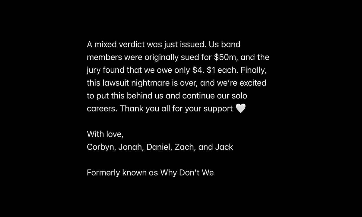Why Don’t We Resmi Bubar, Penggemar Banjiri Instagram Jonah dengan Berbagai Dukungan